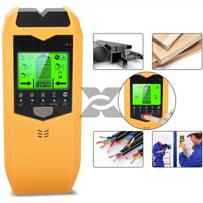 Wall Scanner 5 In 1 Stud Finder LCD Detector Wood Metal AC Wire Sensor