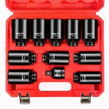 12 Drive Deep Large Impact Socket Set 11pc 1-116-1-12 Wett Adapter
