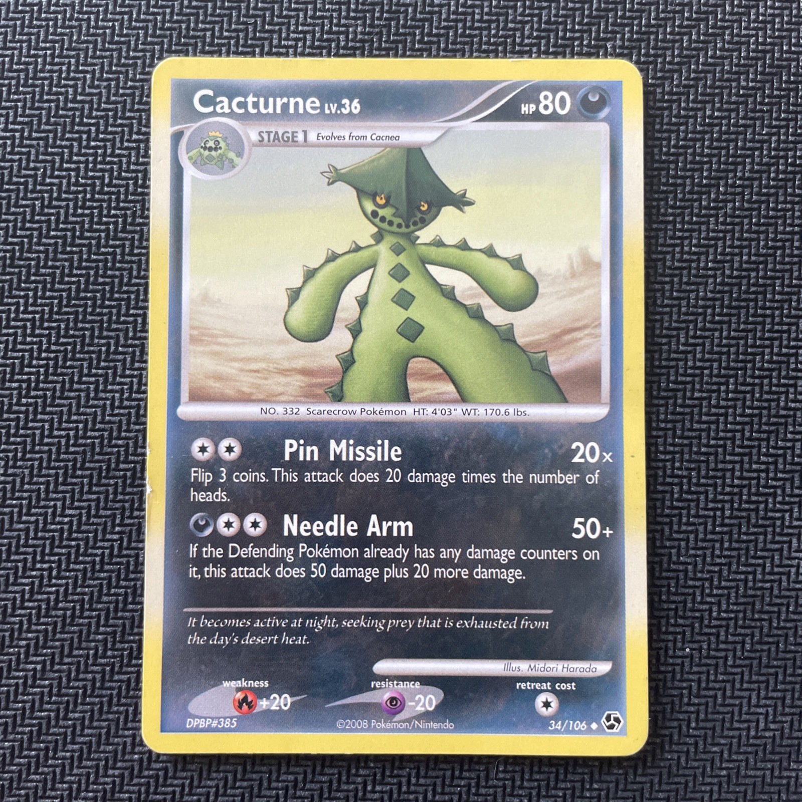 Cacturne 34/106 Pokemon Great Encounters Uncommon 2008 LP