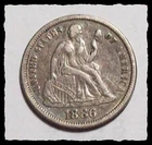 1886-P Seated Liberty Dime Great Example of Original SHARP XF Coin  #35D49