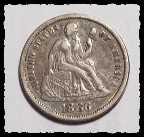 1886-P Seated Liberty Dime Great Example of Original SHARP XF Coin  #35D49