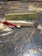 RARE George Randall Wood Fish Decoy in Original Box Ice Spearing 