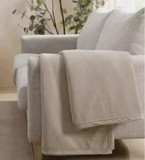 Jennifer Adams, 60" x 70" Luxe Chenille Corduroy Blanket Throw.