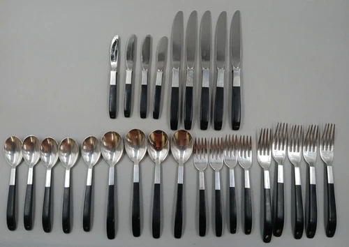 Lot of Lunt Contrast Sterling Silver/Stainless Steel Utensils (27 Pieces)