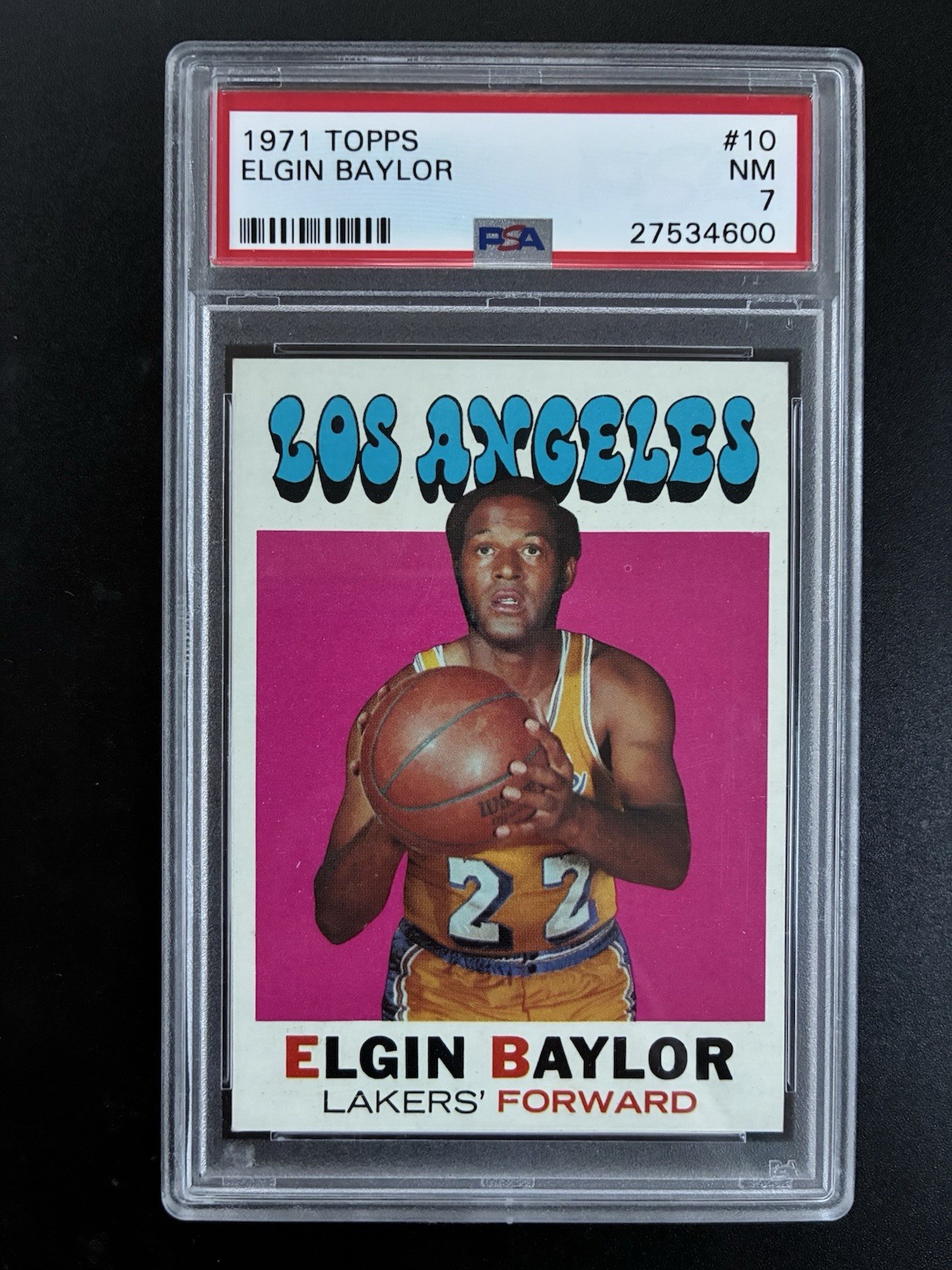 Elgin Baylor PSA 7 1971 Topps Los Angeles Lakers Near Mint HOF #10