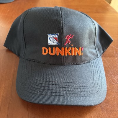 DUNKIN  NHL NEW YORK RANGERS BASEBALL CAP - MSG Dunkin Employee Hat Black - NEW