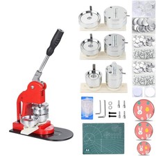 Button Maker Multiple Sizes - DIY Press 1.25"/2.25"/3" with Circle Cutter, Mat