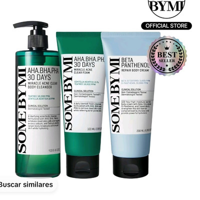 SOME BY MI AHA BHA PHA 30 Days Miracle Body & Foam Cleanser Cream Set for Acne