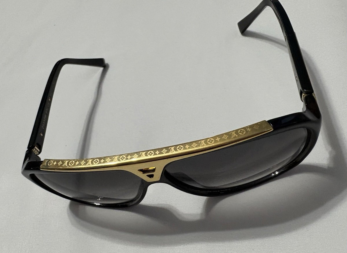Rare Louis Vuitton Evidence Millionaire Sunglasses-Black/Gold- 100 
