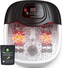 Foot Spa Bath Massager with Heat, Epsom Salt,Bubbles, Vibration and Red Light