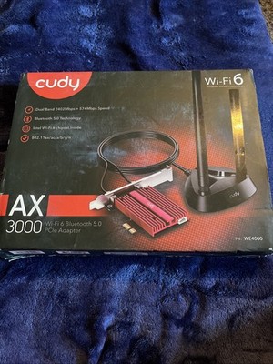 Cudy New AX3000 Wireless WiFi 6 PCIe Card for PC, Bluetooth 5.2, AX200,  