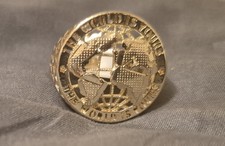 Beautiful New Mens Gold Plated Over Silver The World Is Yours Ring Size 9 #R2