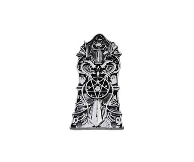 Guyker 1 Pcs Guitar Head Cover 3 Holes, Zinc alloy JA3003, Ancient Silver 