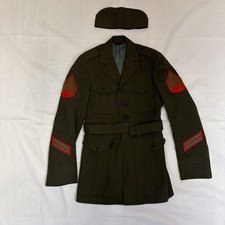 USMC Marine Corps Green Service Alpha Coat Military Sergeant Size 36L