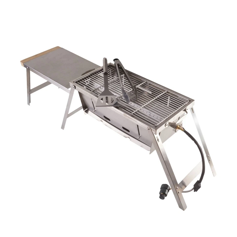 RIDGE MONKEY RidgeMonkey Gas Charcoal BBQ Grilla Dual Fuel Outdoor Cooking Camping Fishing