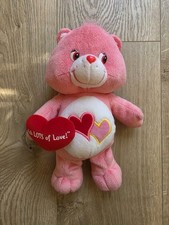 Care Bear Pink With Lots Of Love A Lot Bear 10 2004 Red Heart Plush Soft Toy
