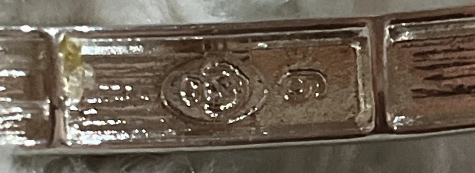 Premier Jewelry Designs Set Of 3 Shades Of Blue Hinged Bangle Bracelets Size 7.8 - Image 2 of 2