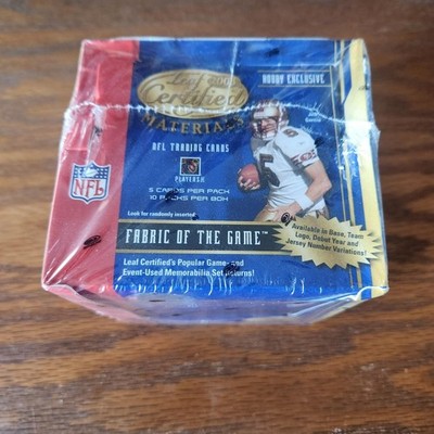 2003 Leaf Certified Materials Football HOBBY Box