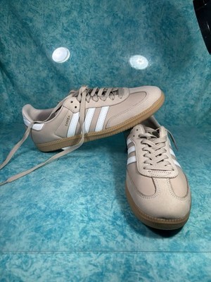 Adidas Samba OG Women s Beige Leather Low Top Shoes Athletic Size 11