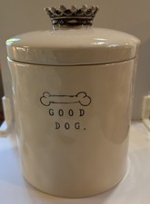 Good Dog Treat Canister With Crown Lid -Retired Rae Dunn