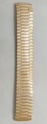 NEW VTG BRITE WATCH BAND Beautiful Gold 16-23mm Lugs Wide Flex Superflex H. Kong