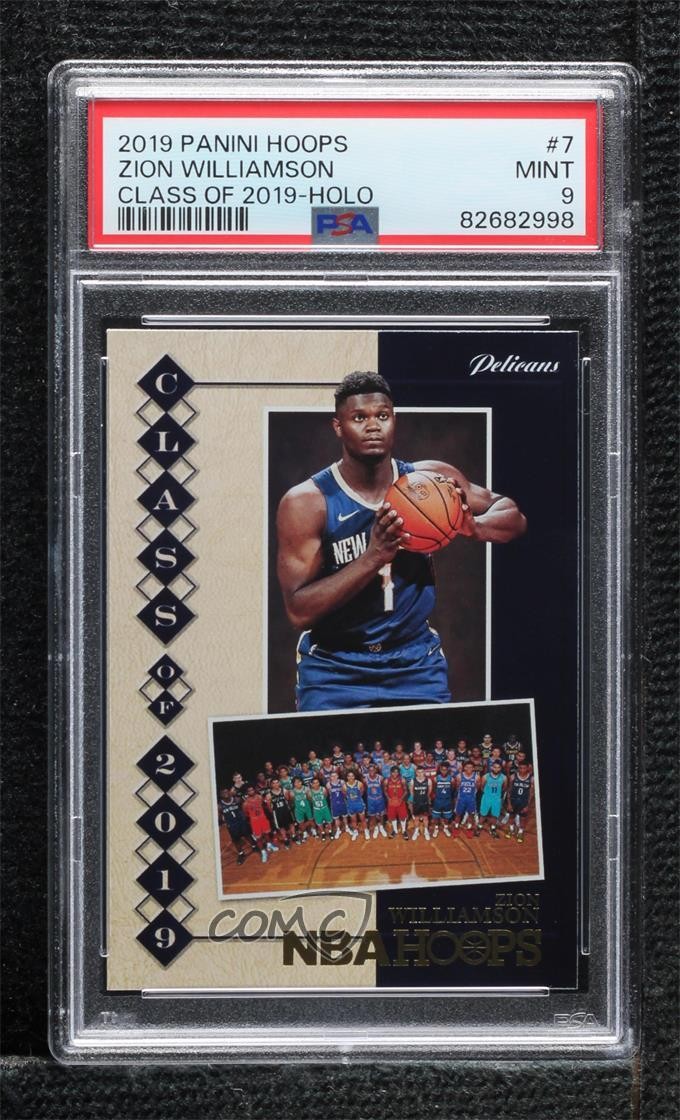 2019-20 Panini NBA Hoops Class of 2019 Holo Zion Williamson #7 PSA 9 MINT 2t7