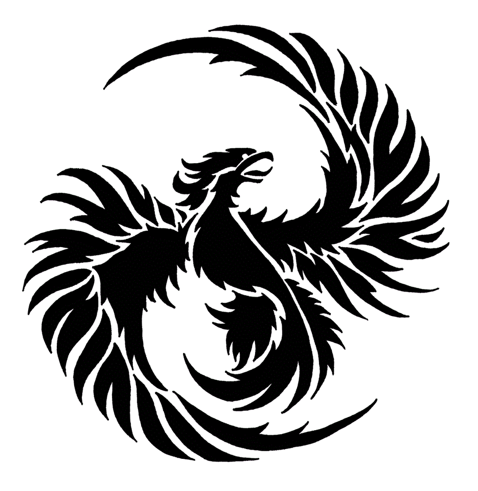 Lg PHOENIX BIRD Stencil Template Cakes Pillows Signs T-Shirts 11 1/2" x ...