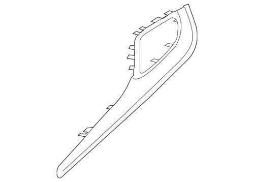 Moldura de recorte lado del pasajero para Ford Lincoln MKC 2015-2019 (N/P EJ7Z-7804338-DA)