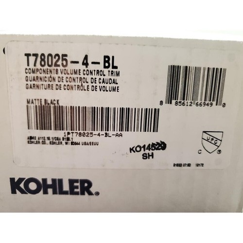 Kohler T78025-4-BL Components Volume Control Valve Trim Only, NO HANDLE - Picture 3 of 3
