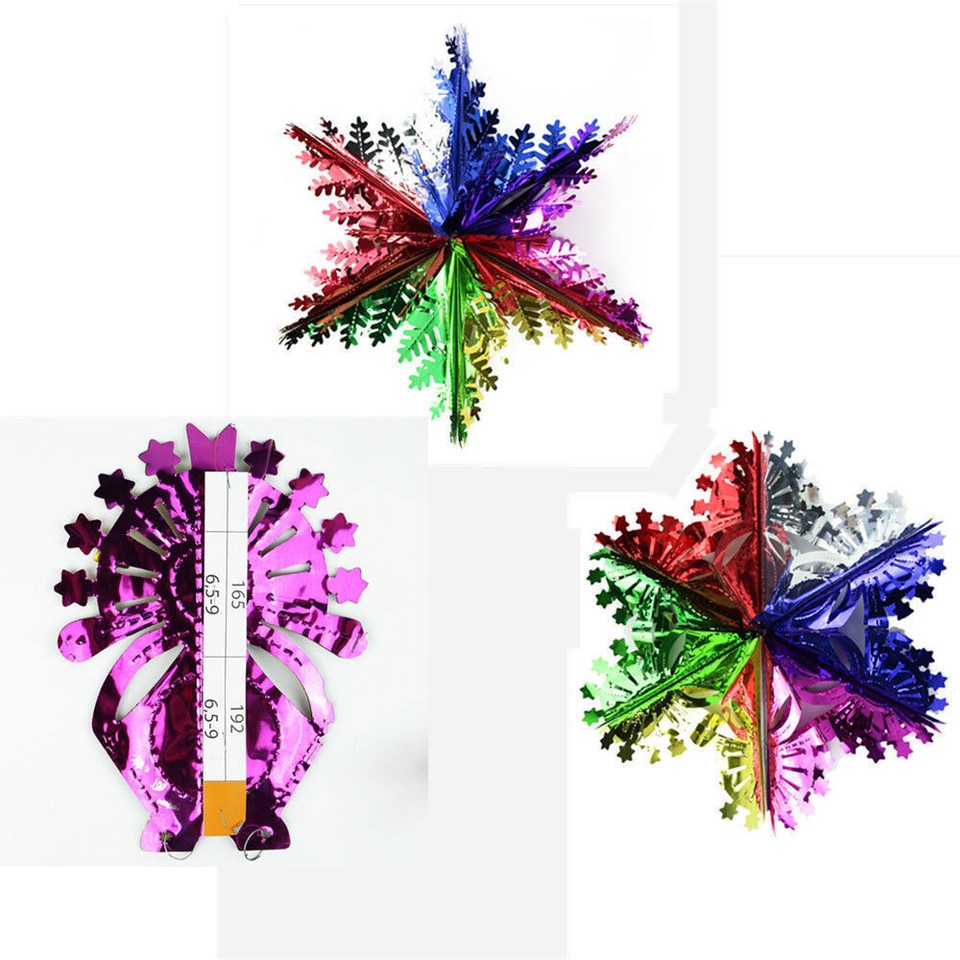 3/4X Foil Garlands Christmas, Parties Ceiling Wall Hanging Festive