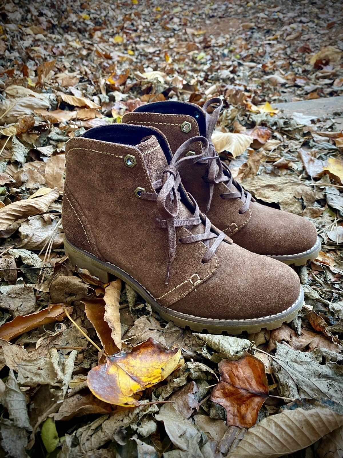 Stivali stringati donna Timberland taglia 6 pelle scamosciata ottime condizioni Earthkeeper