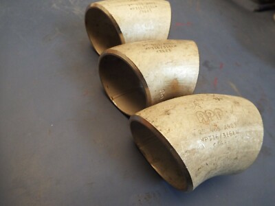 Three Stainless Steel 2'' 45 Deg. SCH 40S 316  APP Pipe Elbow 