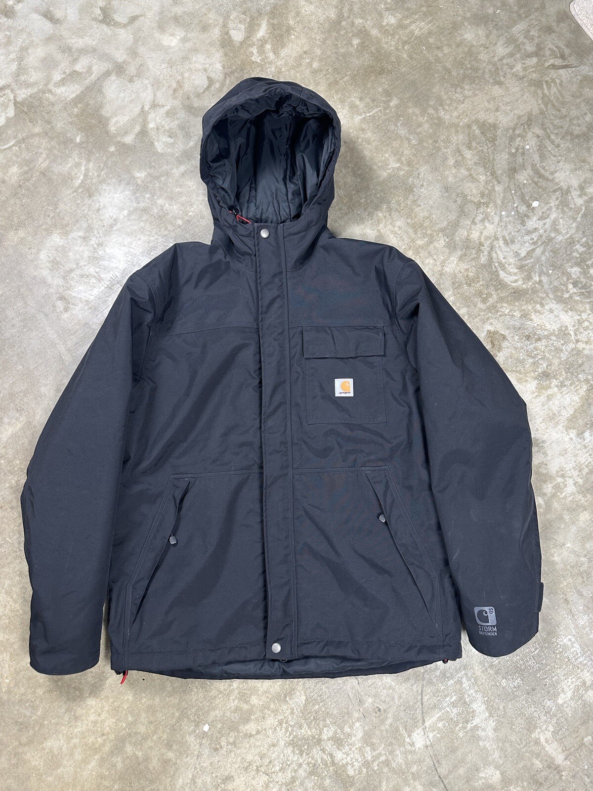 Carhartt Shoreline Insulated Waterproof Jacket for Men Medium Black Storm Defender