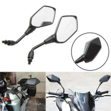 Universal Motorcycle Mirrors 10mm Black Reaview Mirror For Kawasaki Suzuki Honda