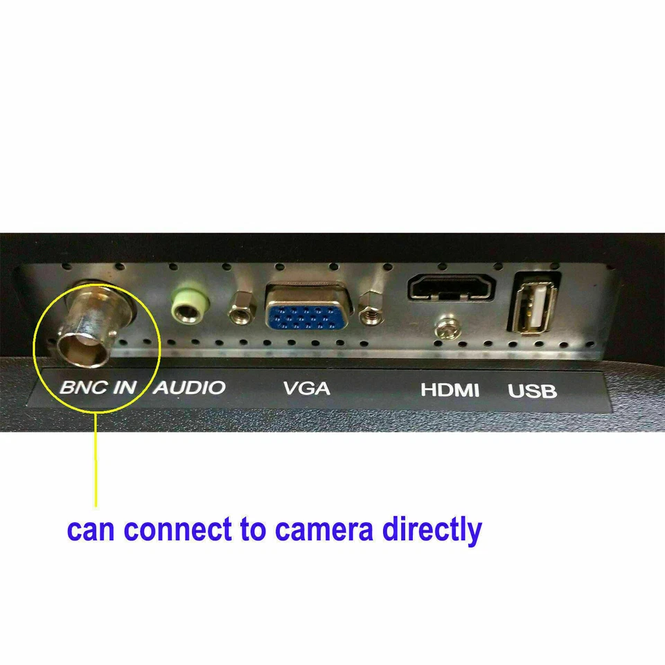 Full HD 18.5" Surveillance Security Monitor LED LCD Display HDMI Looping BNC - Image 3 of 4
