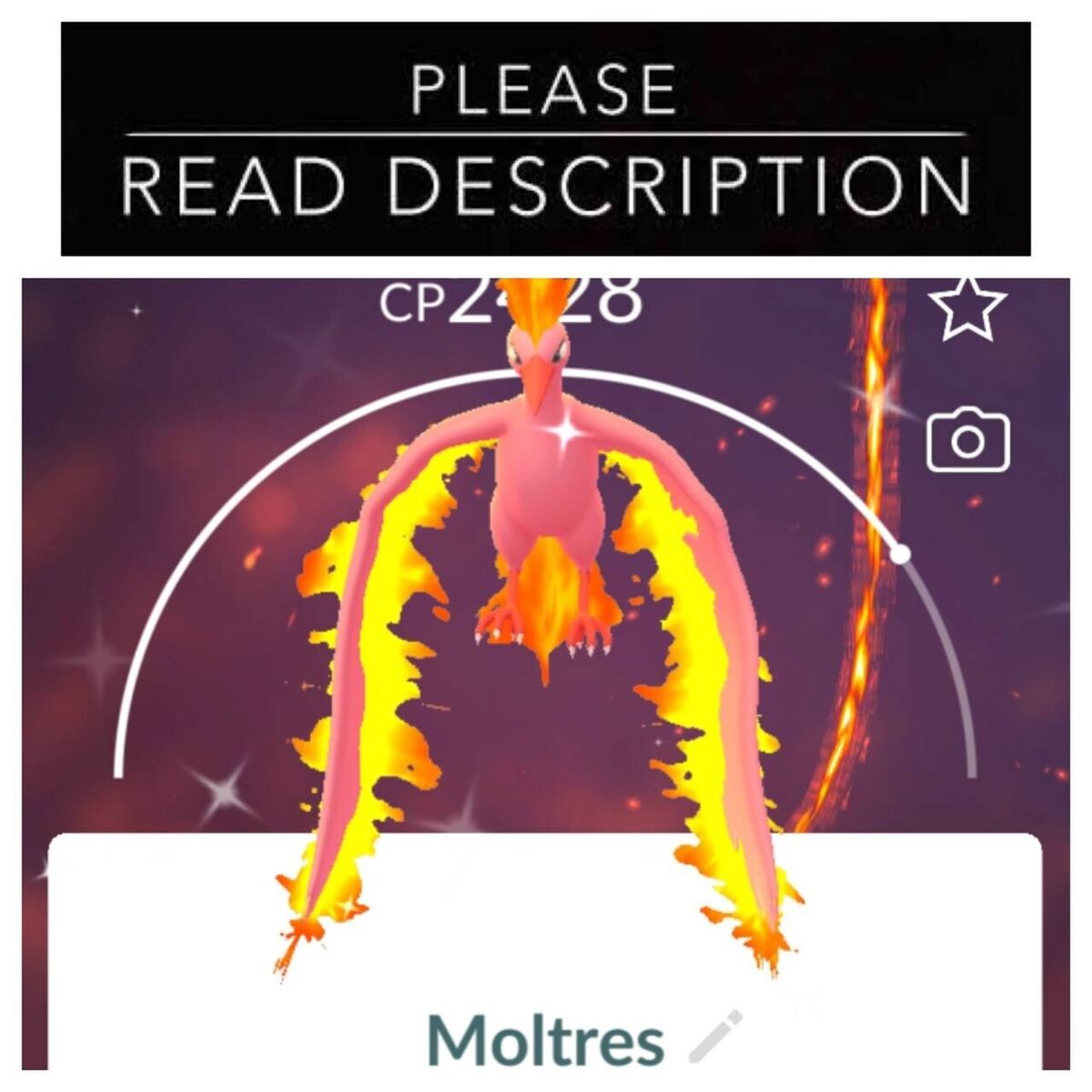 Pokemon GO Boosted Shiny Moltres! Registered or 30+ Days Ultra Friends