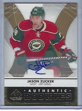 Jason Zucker 12/13 UD SP Game Used Authentic Rookies Auto #127