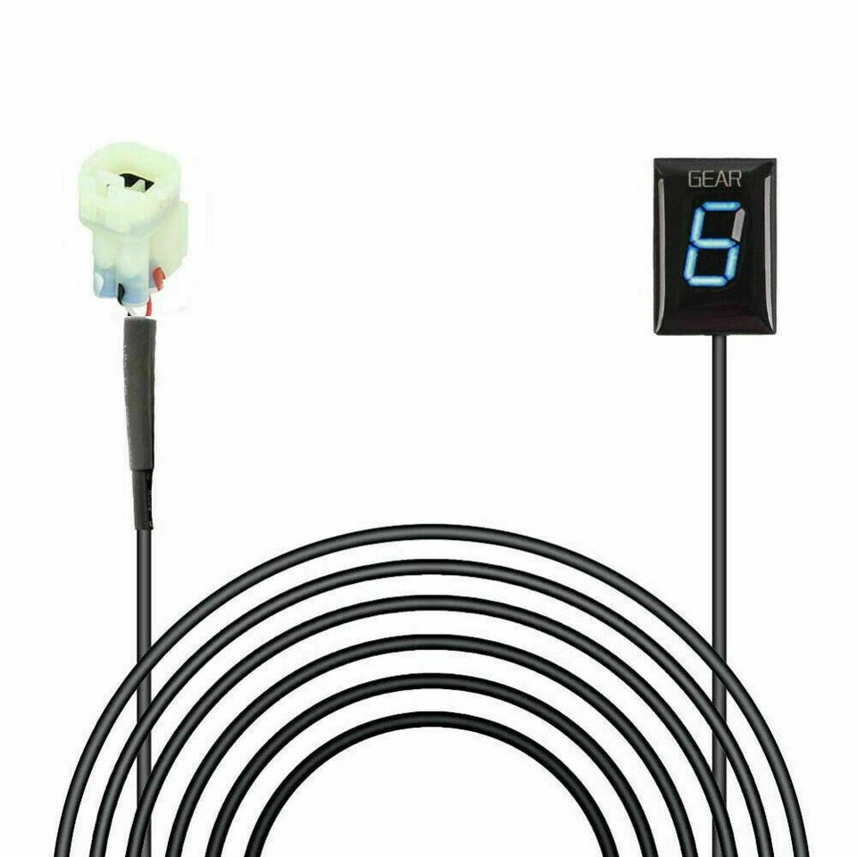 Indicador de engrenagem LED branco motocicletas compatível com Honda CB600F 650F 1000R CBR1000RR - Imagem 4 de 4