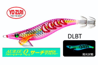 TOTANARA YO-ZURI EGI AURIE-Q SEARCH DOUBLE GLOW 3.5 DLBT BAIT CUTTLEFISH TURLUTTE