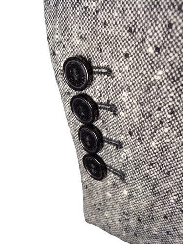 Gianni Versace Dappled Gray Nailhead Tweed Sport Coat Slim Fit Men's 44 R - Picture 5 of 23