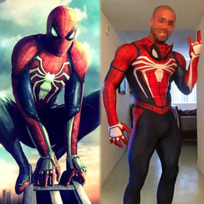 PS4 Spider-Man Cosplay Costume Halloween Spiderman Zentai Suit for Adult / Kids