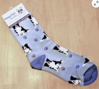 Happy Tails Border Collie Socks New With Tags Combed Cotton Blend Women One Size