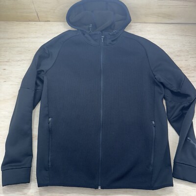 [855631-01] Mens Puma Evostripe Hybrid Hooded Jacket Large Black