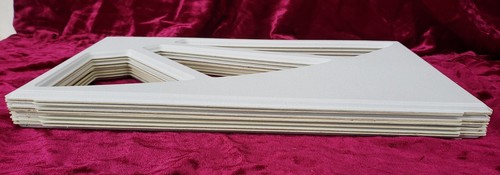 8 PC CLOPAY WHITE TEXTURED GARAGE DOOR SHORT PANEL WINDOW INSERTS - Picture 7 of 8