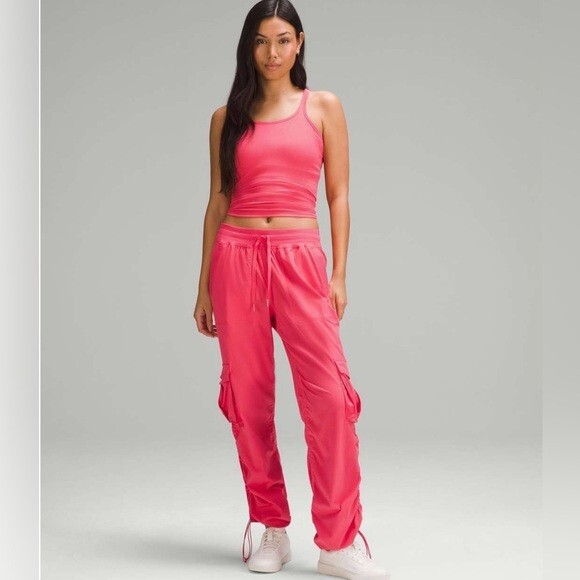 Lululemon NEW Dance Studio Relaxed Fit MidRise Cargo Pant Glaze Pink Oversized M