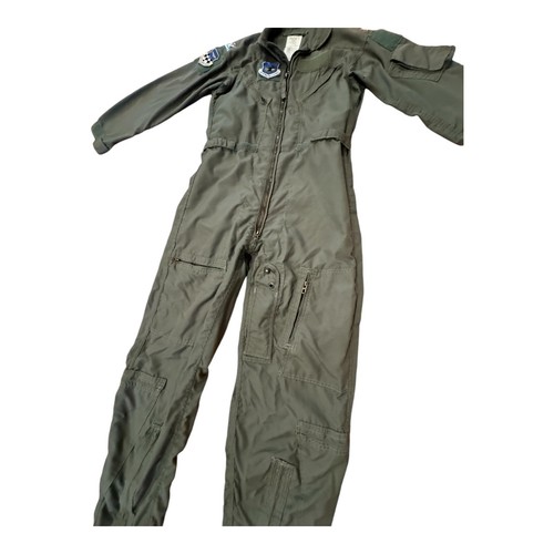 US Military Coveralls Flyers Men’s 40R Sage Green Pilot Summer Flight CWU-27P - Imagen 8 de 9