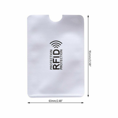 5 Pieces RFID Secure Protection Blocking Credit Debit and ID Card Sleeve