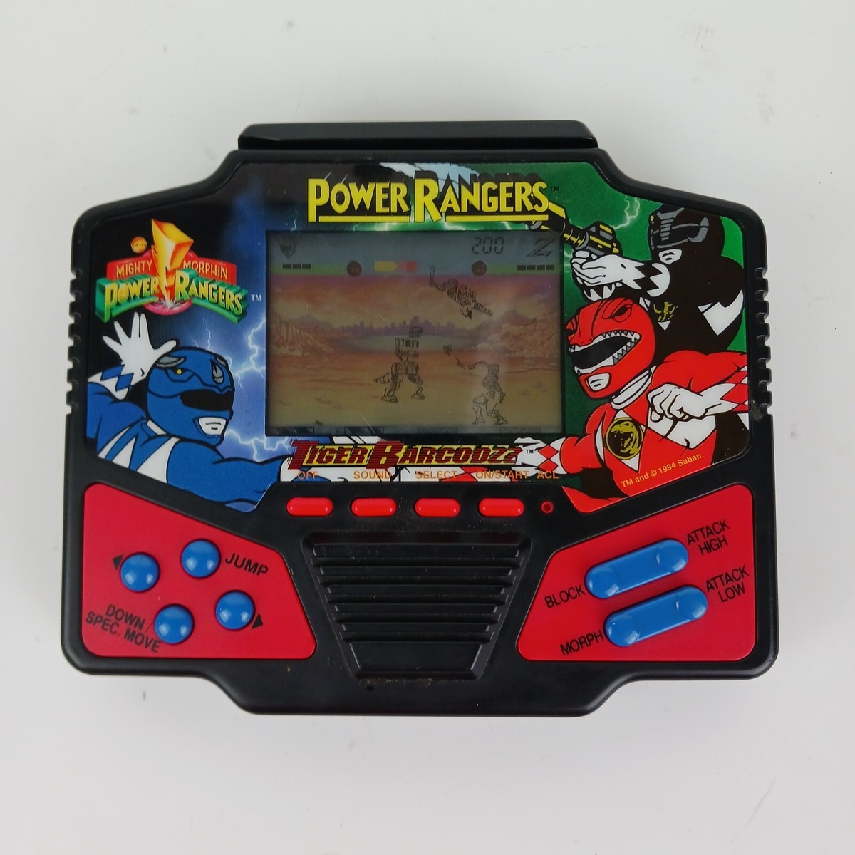 Vintage Mighty Morphin Power Rangers Tiger Barcodzz Handheld