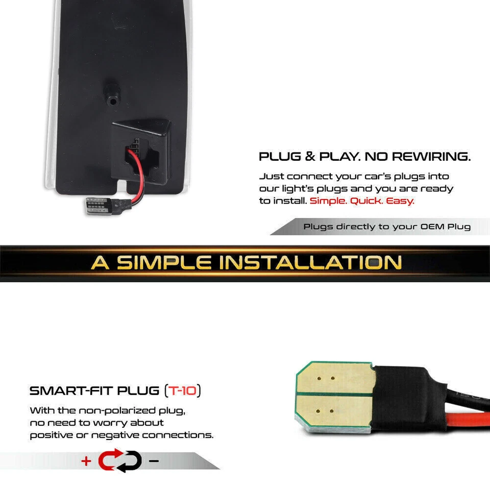 2X Luces LED laterales blancas transparentes para Chevy Impala 81-85 / Caprice y Pontiac Foto 4 de 4