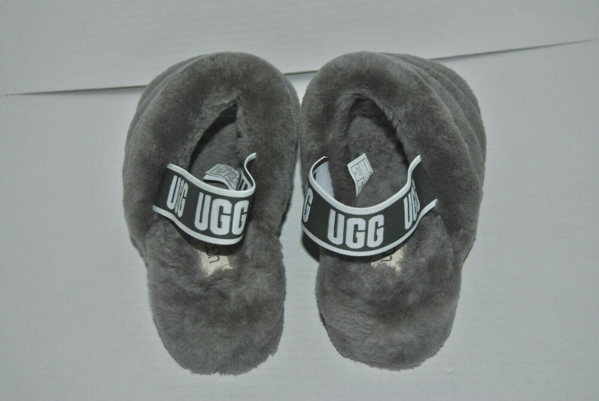 UGG FLUFF YEAH GENUINE SHEARING SLINGBACK SANDALS SLIPPERS